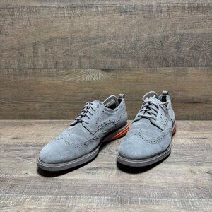 Cole Haan Grand Evolution Gray Suede Wingtip Oxfords Men's Size 10.5